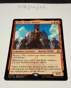 Magic the Gathering MTG Zuko, Avatar Hunter x1 Rare Card NM/M Avatar - Image 1