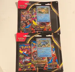 Pokemon TCG Mega Evolution 3-Pack Blister - Psyduck & Golduck - 6 Booster Packs - Image 1