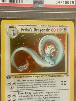 Pokemon 1st Edition Erika’s Dragonair, Gym Heroes - PSA 10, *w/ SWIRL* ?? - Image 2