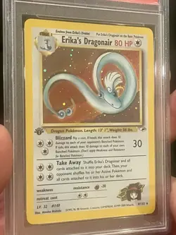 Pokemon 1st Edition Erika’s Dragonair, Gym Heroes - PSA 10, *w/ SWIRL* ?? - Image 4