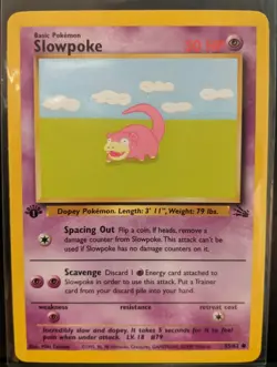Slowpoke - FIRST EDITION - Fossil Set - Pokemon TCG 55/62 - Image 1