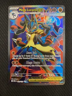 Mega Lucario EX, Pokemon Near Mint, Mega Evolution, Ultra Rare, 160/132 - Image 1