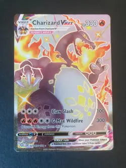Pokemon TCG Charizard VMax SV107/SV122 Shining Fates Shiny Vault Holo MP - Image 1