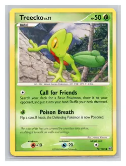 Pokemon TCG Treecko 79/100 Stormfront Normal LP - Image 1