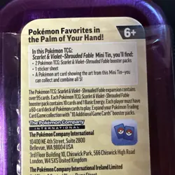 Pokemon Scarlet & Violet-Shrouded Fable Mini Tin (Zoroark) - Image 3