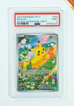 Pokemon PSA 9 Pikachu #088 SVP IT Paldea Adventure Chest Promo 2024 Italiano - Image 1