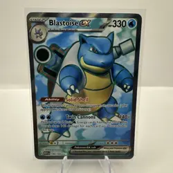 Blastoise ex 184/165 Ultra Rare Full Art Scarlet & Violet 151 Pokemon Near Mint - Image 1