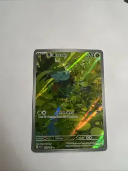 Pokemon TCG Bulbasaur Scarlet & Violet 151 Holo Illustration Rare Card 166/165 - Image 1