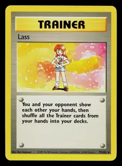Pokemon Card - Lass Base Set 75/102 Rare - Image 1