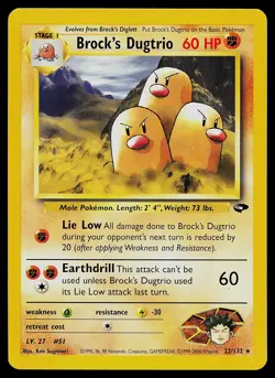 Pokemon Card - Brock's Dugtrio Gym Challenge 22/132 Rare - Image 1
