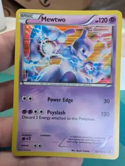 Mewtwo 53/113 Holo Pokemon TCG Card Black White Legendary Treasures Near Mint - Image 1