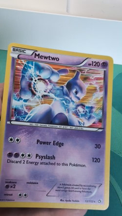 Mewtwo 53/113 Holo Pokemon TCG Card Black White Legendary Treasures Near Mint - Image 2