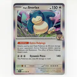 Pokemon TCG Hop's Snorlax 117/159 SV: Journey Together Holo Rare Card EN-NM 2025 - Image 1