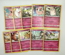 Pokemon Fairy type bundle X10 cards LP cuties pink jigglypuff swirlix #88 - Image 1