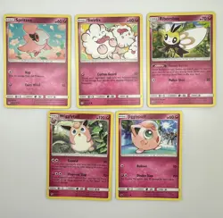 Pokemon Fairy type bundle X10 cards LP cuties pink jigglypuff swirlix #88 - Image 4