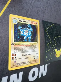 Pokemon Card 1st Edition Machamp 8/102 Base Set Holo Rare Opened 205💎NM +💎 - Image 4