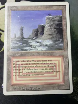 Magic the Gathering Plateau Revised Edition Dual Land Regular Card Mp - Image 1