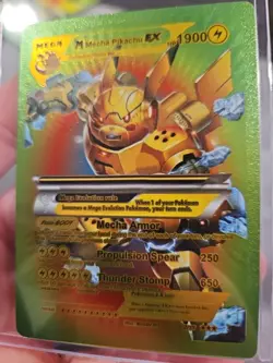 Mecha Pikachu EX Rainbow Foil Fan Art Premium Collector Pokemon Card - Image 4