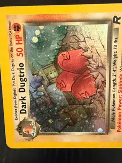 Dark Dugtrio Pokemon Card 6/82 Team Rocket Holo LP - Image 3