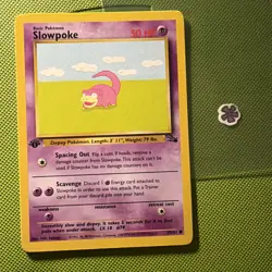 Pokemon Card 1st Edition Fossil Slowpoke 55/62 WOTC Vintage NM - Image 1