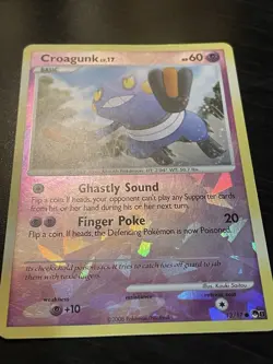 Croagunk 13/17 Common POP Series 8 Cracked Ice Pokemon Card LP/MP - Image 3