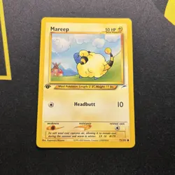 1st Edition Mareep 75/105 LP/EX -Vintage Pokemon Card- Neo Destiny (7q) - Image 1