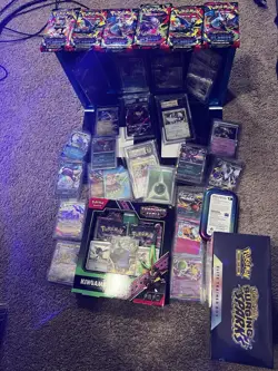 Used Pokemon Lot V As Seen Cards And Box(s) Some Dents And Tears - Image 1
