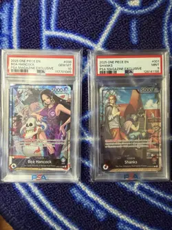 One Piece CCG PSA Promos Boa Hancock PSA 10 And Shanks PSA 9. Beautiful Cards! - Image 1