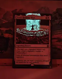 Urza's Ruinous Blast MTG Altered Art Hand Painted Glow UV Magic By S&S x GC - Image 1