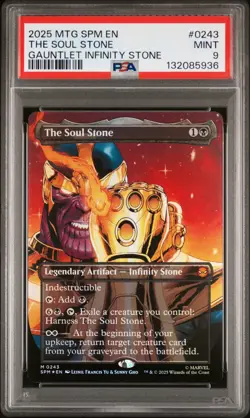 2025 MTG MARVEL'S SPIDER-MAN #0243 THE SOUL STONE PSA 9 - Image 1