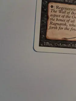 MTG - 4th Edition - Revised - Wall of Bone - Uncommon Autograph - Image 4