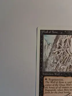 MTG - 4th Edition - Revised - Wall of Bone - Uncommon Autograph - Image 5