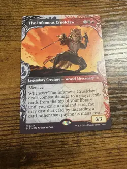 MTG Magic The Gathering The Infamous Cruelclaw Borderless Mythic Tough Pull! - Image 1