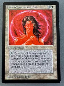 Circle of Protection: Red MTG Limited Edition Beta-LP EX-Vintage Magic - Image 1