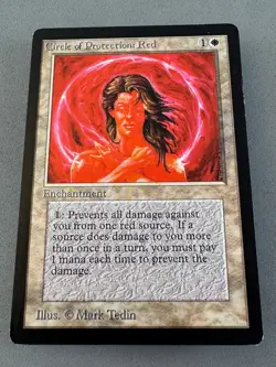 Circle of Protection: Red MTG Limited Edition Beta-LP EX-Vintage Magic - Image 3