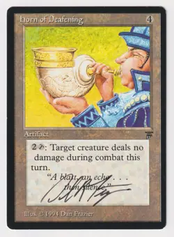 Signed Horn of Deafening LP Legends English Artist Dan Frazier 1994 MTG Magic! - Image 1