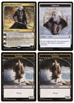 MTG - Sorin, Solemn Visitor & Emblem & Tokens - Khans of Tarkir (KTK) - LP - Image 1