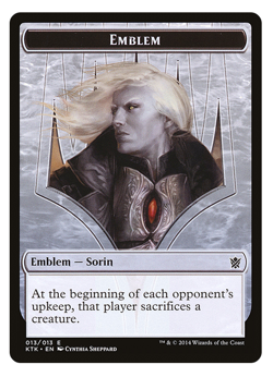 MTG - Sorin, Solemn Visitor & Emblem & Tokens - Khans of Tarkir (KTK) - LP - Image 3