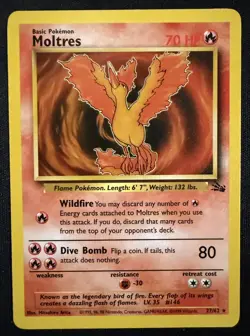 Pokemon TCG Moltres Fossil 27/62 Non-Holo Rare NM - Image 1