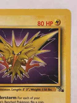 Pokemon TCG Basic Zapdos 30/62 Non Holo Rare Fossil Set LP - Image 5