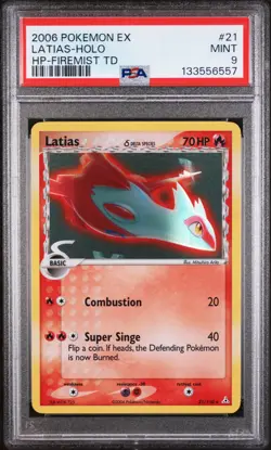 2006 POKEMON EX HOLON PHANTOMS FIREMIST THEME DECK #21 LATIAS-HOLO PSA 9 - Image 1