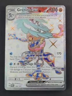 Greninja ex 198 NM Ultra Rare Twilight Masquerade Pokemon TCG - Image 1
