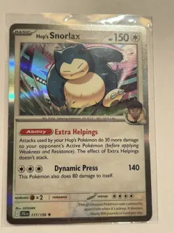 Pokemon Journey Together Holo Rare 117/159 Hop's Snorlax - Image 1