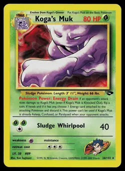 Pokemon Card - Koga's Muk Gym Challenge 26/132 - Image 1