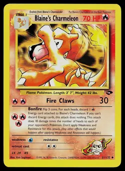 Pokemon Card - Blaine's Charmeleon Gym Challenge 31/132 - Image 1