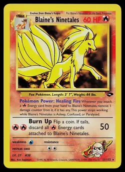Pokemon Card - Blaine's Ninetales Gym Challenge 21/132 Rare Non Holo - Image 1