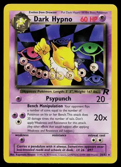 Pokemon Card - Dark Hypno Team Rocket 26/82 Rare Non Holo - Image 1