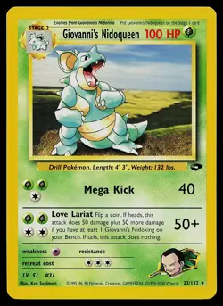 Pokemon Card - Giovanni's Nidoqueen Gym Challenge 23/132 Rare - Image 1