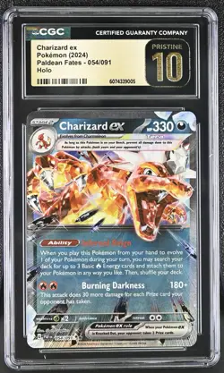 Pokemon Charizard ex Holo Ultra Rare 54/91 CGC 10 Pristine - Pop 101 - Image 3