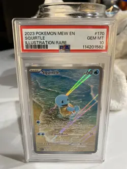 2023 POKEMON MEW EN-151 ILLUSTRATION RARE #170 SQUIRTLE PSA 10 - Image 1